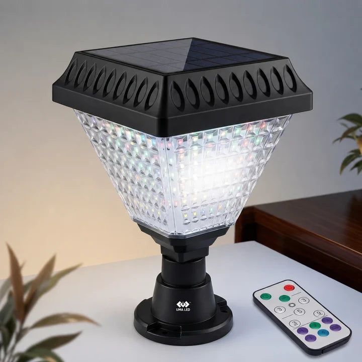 Solar RGB Gate Garden Light | Color Changing Outdoor Lamp