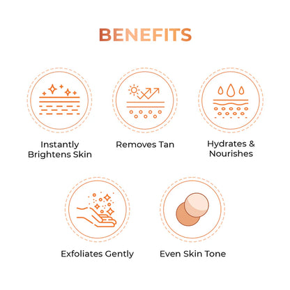 Instant Tan Removal Skin Polish | Kojic Acid & Glutathione 180g (₹45 per use)