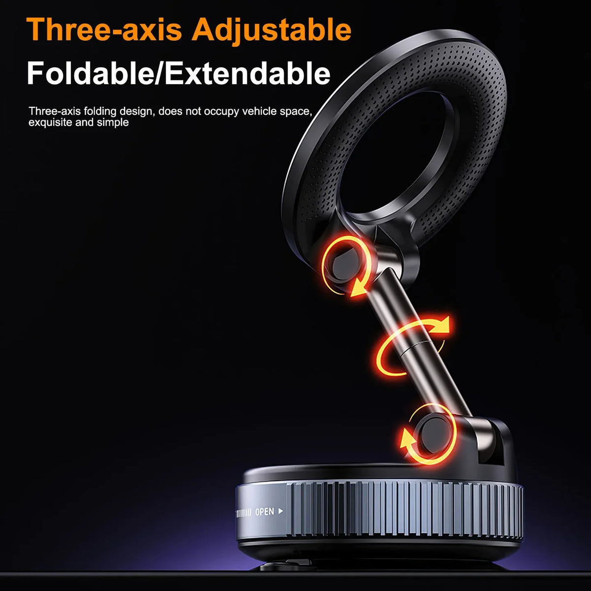 OrbitMount – 360° Magnetic Car Phone Holder