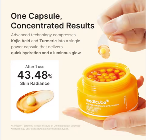 Kojic Turmeric Capsule Cream | Niacinamide + Vitamin C | Tone Correcting & Dark Spot Brightening