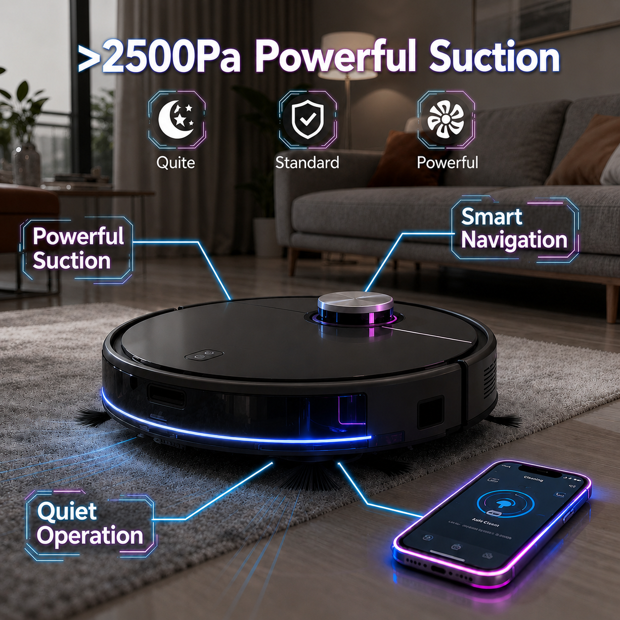 RoboClean X500 Vacuum Cleaner – Automatic Home Cleaning