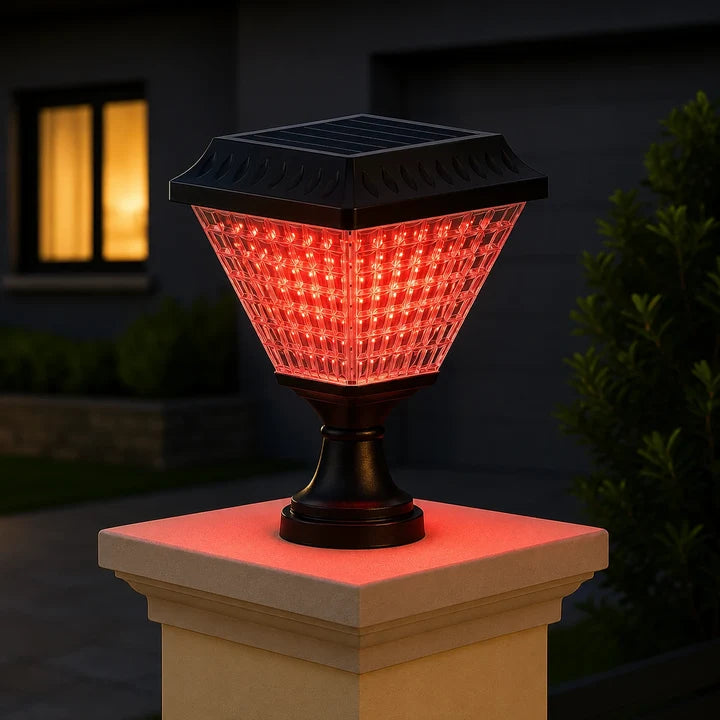Solar RGB Gate Garden Light | Color Changing Outdoor Lamp