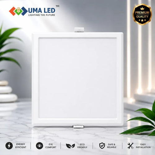 15W Square LED Panel Light | 6 Inch Recessed Ceiling Light with PC Body