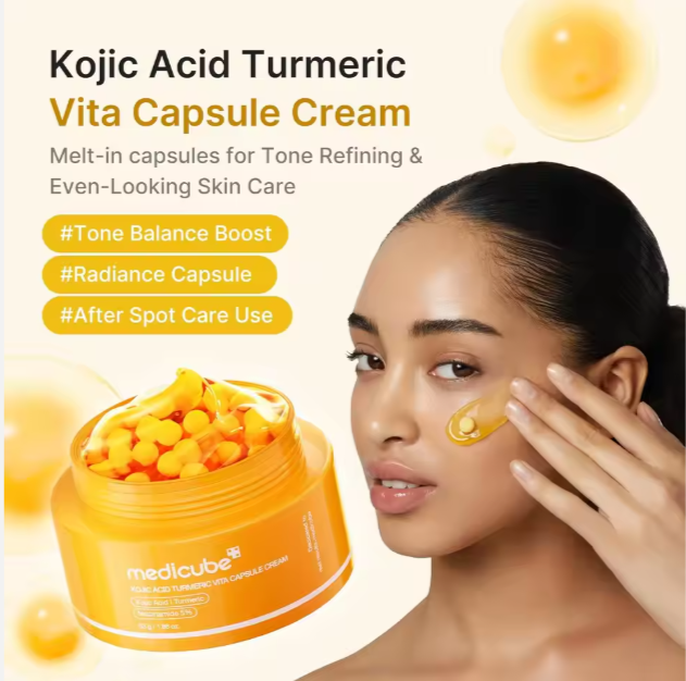 Kojic Turmeric Capsule Cream | Niacinamide + Vitamin C | Tone Correcting & Dark Spot Brightening