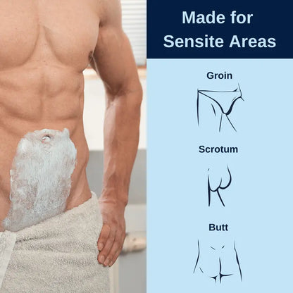 Hair Removal Cream for Men – Safe Manscaping Cream | 4-Min Fast Action, Soothing Seaweed Formula, 100g