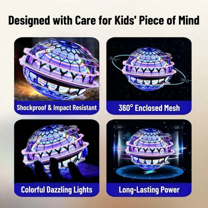 Flying Spinner Ball – LED Light Up Boomerang Orb Toy | Shockproof, Auto Return Hover