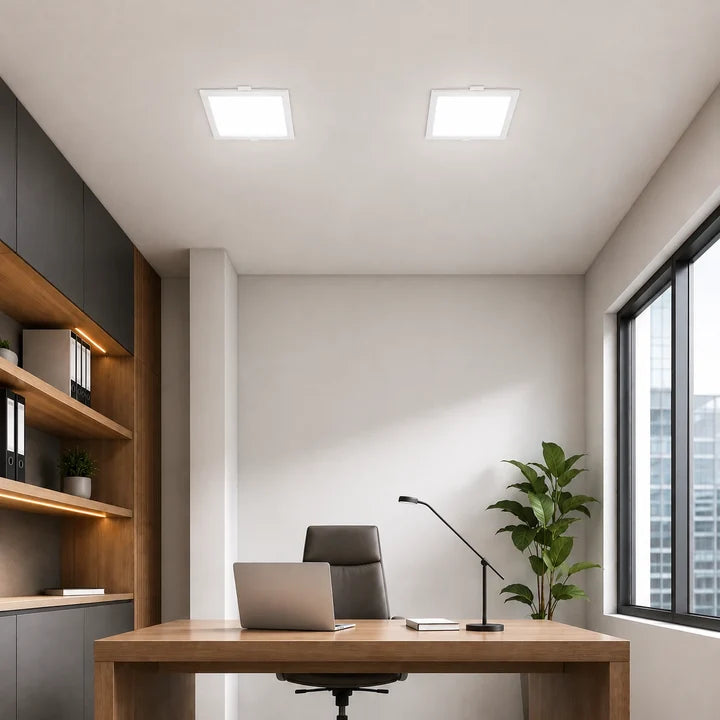 15W Square LED Panel Light | 6 Inch Recessed Ceiling Light with PC Body