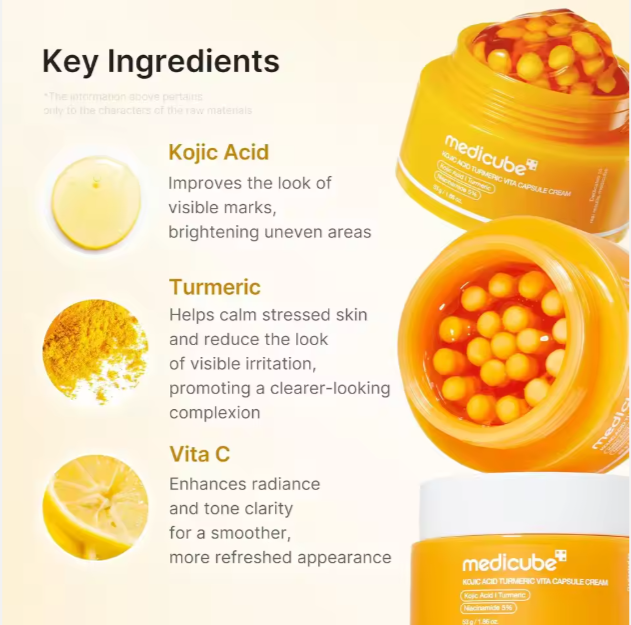 Kojic Turmeric Capsule Cream | Niacinamide + Vitamin C | Tone Correcting & Dark Spot Brightening