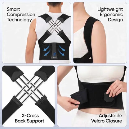 Posture Corrector Belt – Adjustable Back Support Brace