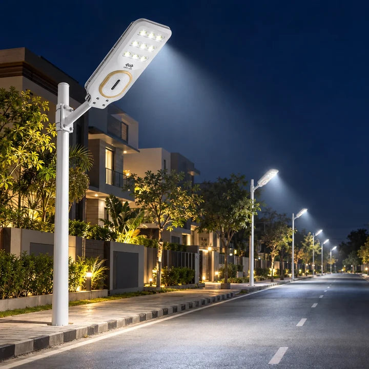 300W Solar Street Light with Inbuilt Solar Panel | IP65 Waterproof Outdoor LED Street Light