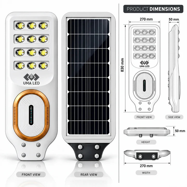400W Solar Street Light | All-in-One Solar LED Street Light with Lithium Battery