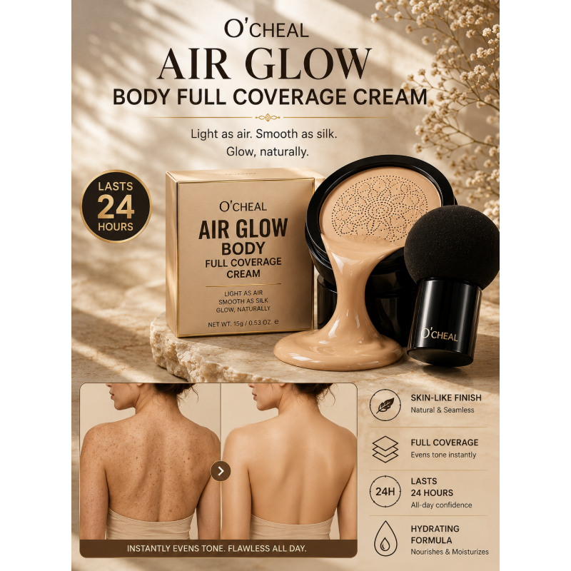 O'Cheal Airy Glow – Full Coverage CC Foundation, 24 Hour Long