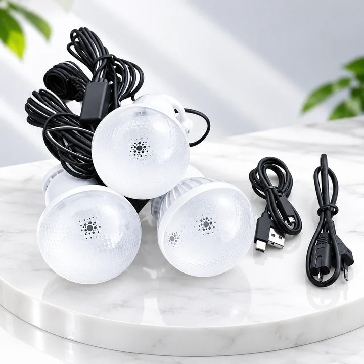 Solar Mini Inverter Emergency Light Kit with 3 Bulbs