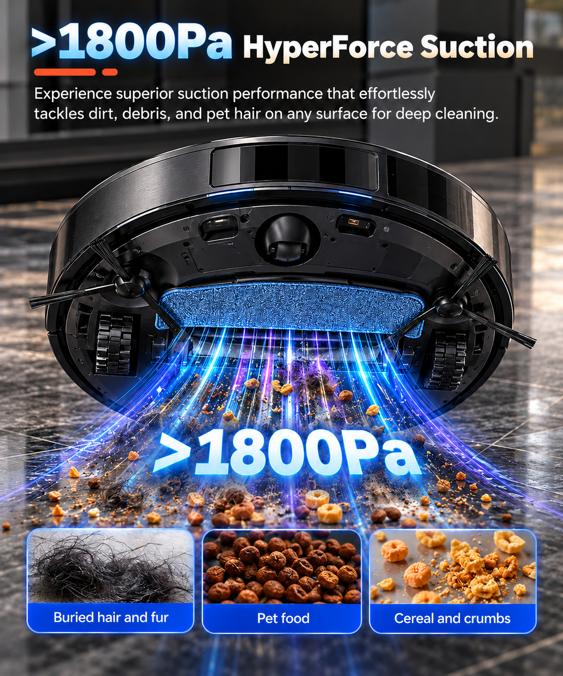 3-in-1 Robo X500 | Smart Sweeping, Vacuuming & Mopping Floor Cleaner