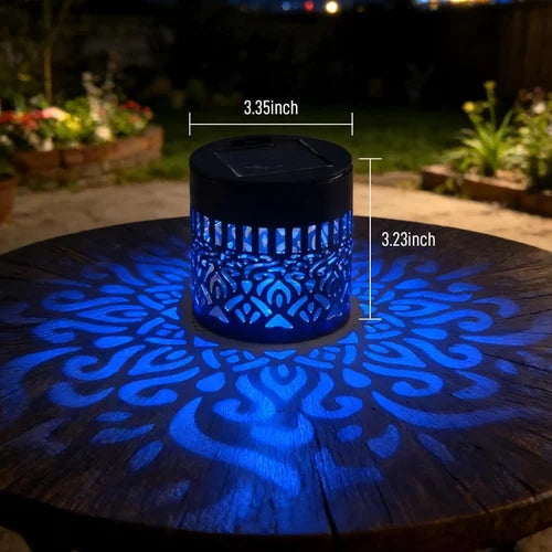 Solar Mandala Wall Light Outdoor Garden Decor