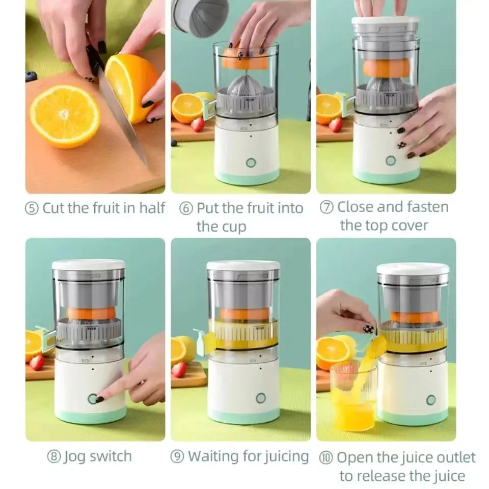 Portable Electric Citrus Juicer – USB Rechargeable Automatic Juicer