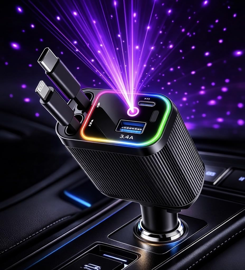 DriveGlow™ 4-in-1 Starlight Car Charger
