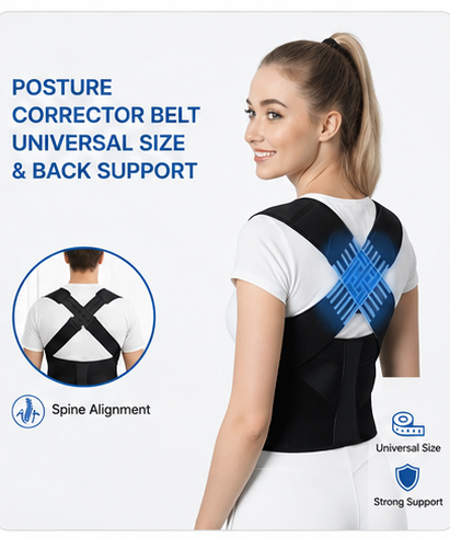 Posture Corrector Belt – Adjustable Back Support Brace