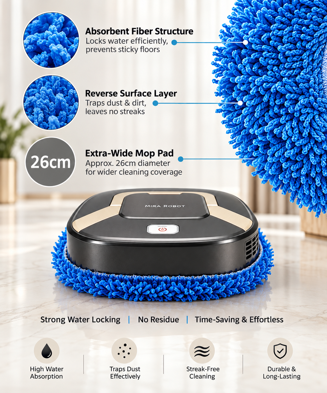 ROBO X500- 3 in 1 Robot Vacuum Cleaner