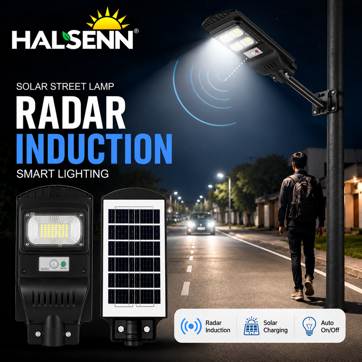65W Solar Street Light – Smart, Powerful & Energy Efficient | 1 Year Warranty