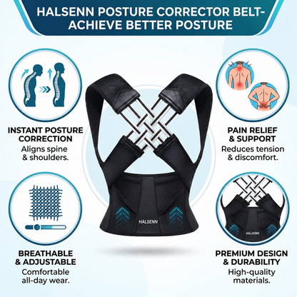 Posture Corrector Belt – Adjustable Back Support Brace