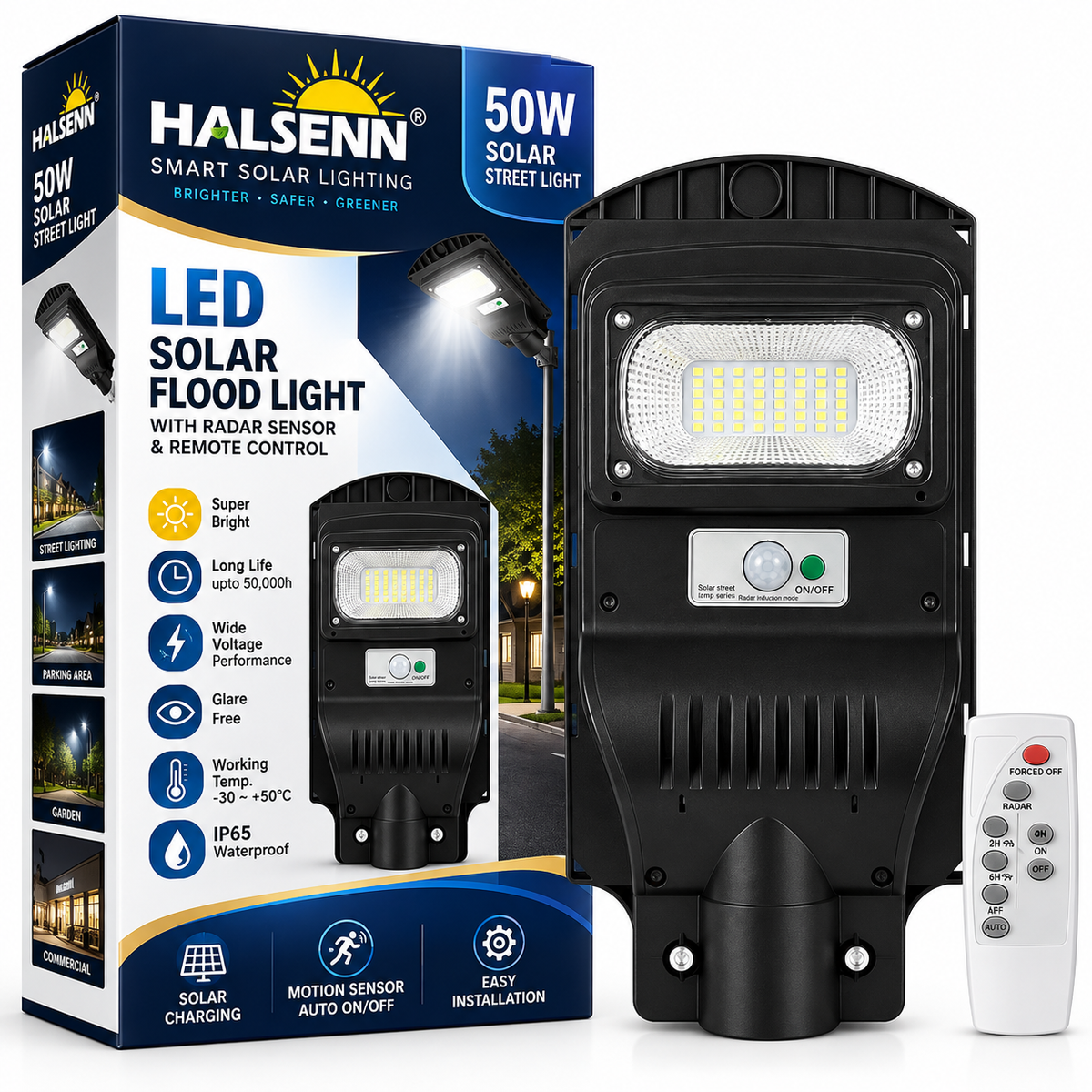 65W Solar Street Light – Smart, Powerful & Energy Efficient | 1 Year Warranty