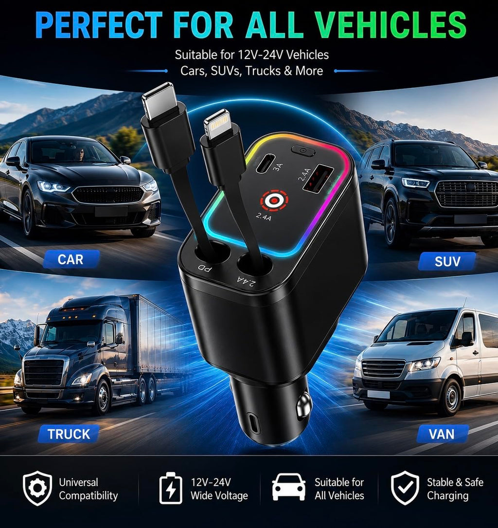 DriveGlow™ 4-in-1 Starlight Car Charger