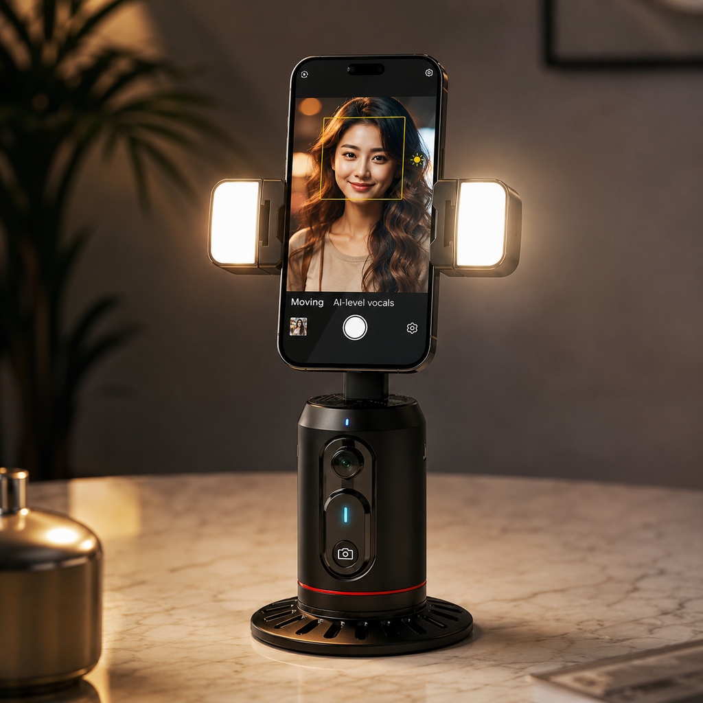 Lumi X360™ – Smart 360 AI Face & Body Tracking Gimbal with LED Lights