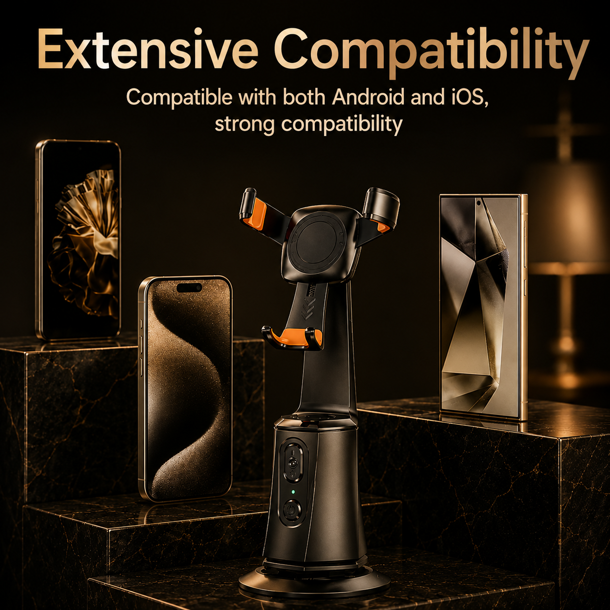 Lumi X360™ – Smart 360 AI Face & Body Tracking Gimbal with LED Lights