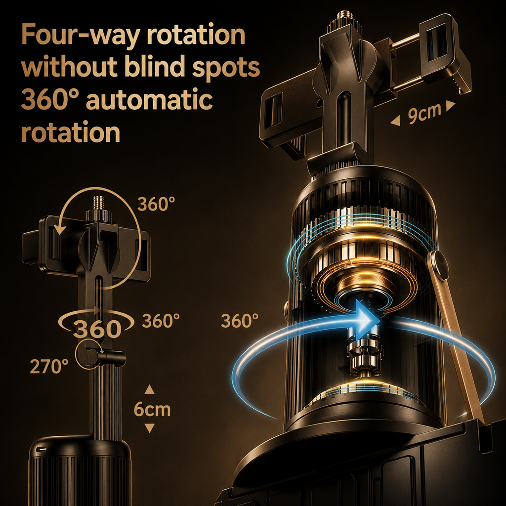 Lumi X360™ – Smart 360 AI Face & Body Tracking Gimbal with LED Lights