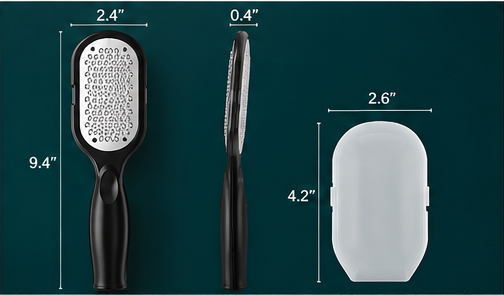 Foot File & Callus Remover | Anti-Splash Pedicure Rasp