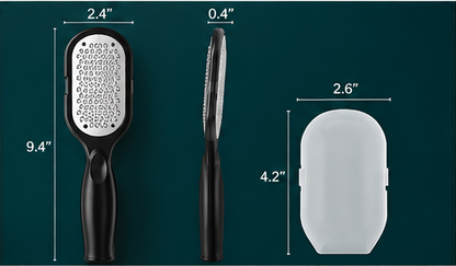 Foot File & Callus Remover | Anti-Splash Pedicure Rasp