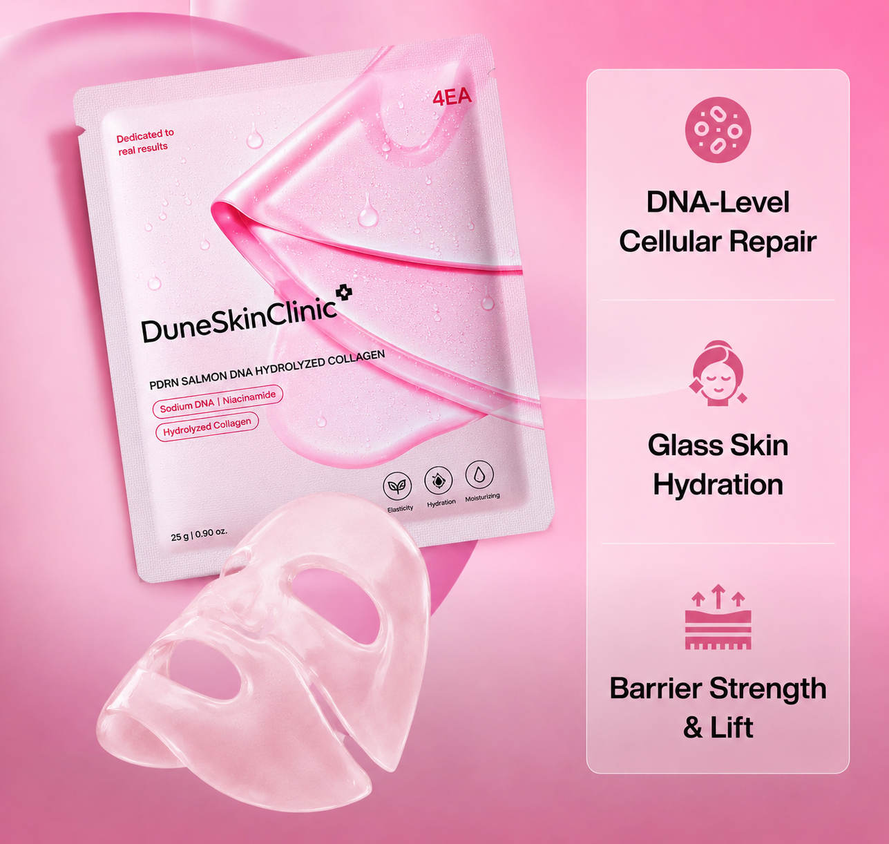 Korean Glass Hydra Booster Mask | Pure 28g Collagen/pack