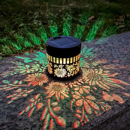 Solar Mandala Sunflower Wall Light Outdoor Garden Decor