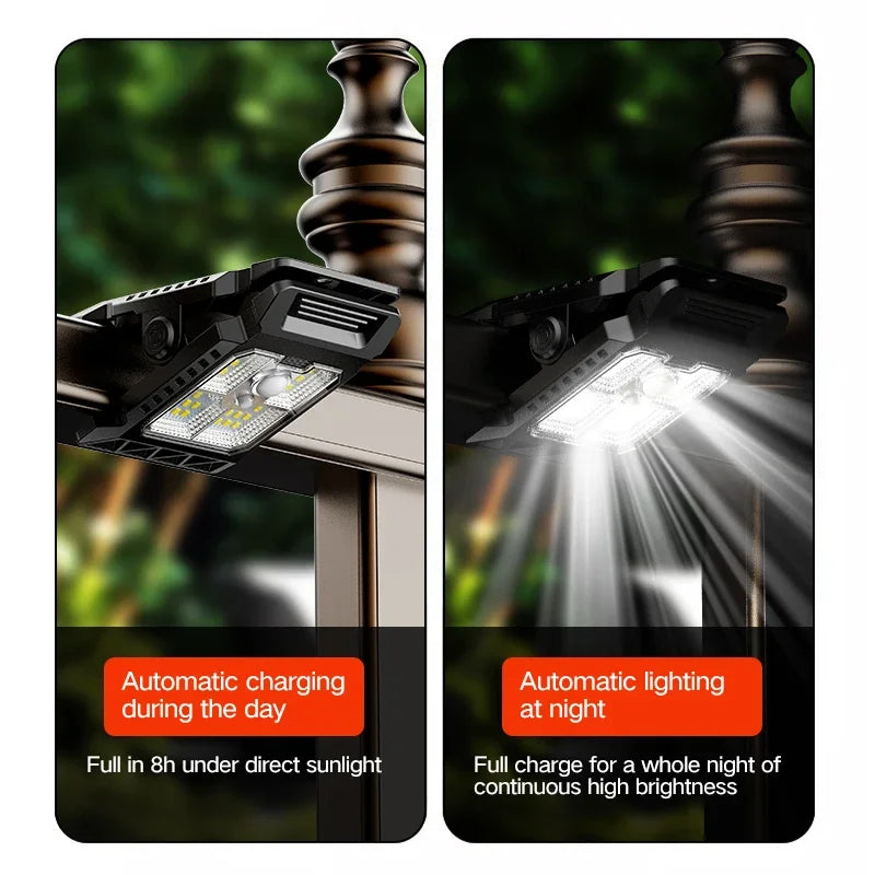 Solar Clip-On Outdoor Light With Motion Sensor Modes