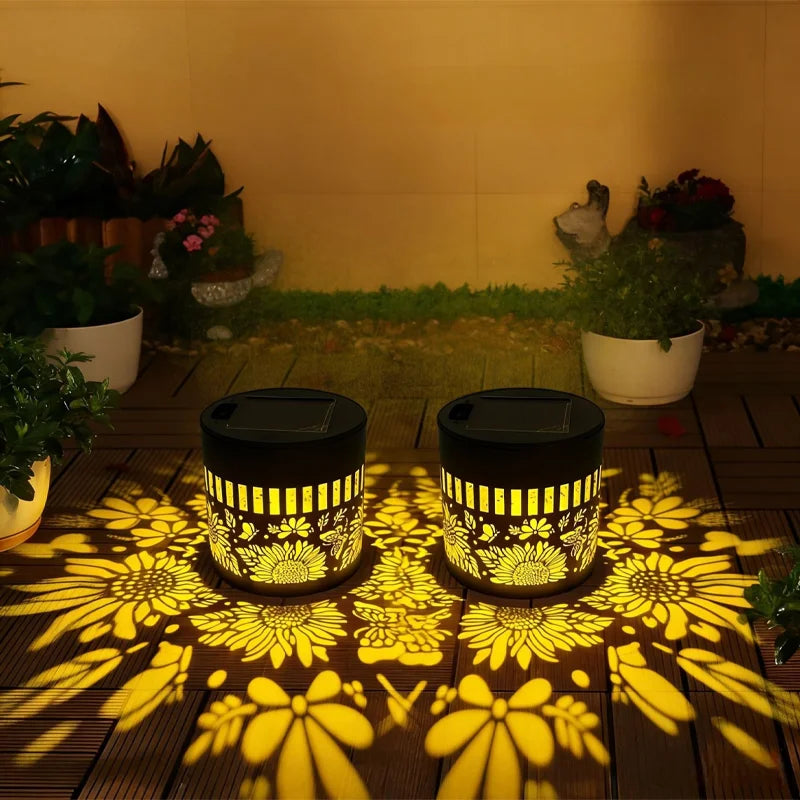 Solar Mandala Sunflower Wall Light Outdoor Garden Decor