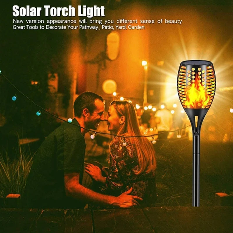Solar Flame Torch Light 96 LED Outdoor IP65 Waterproof