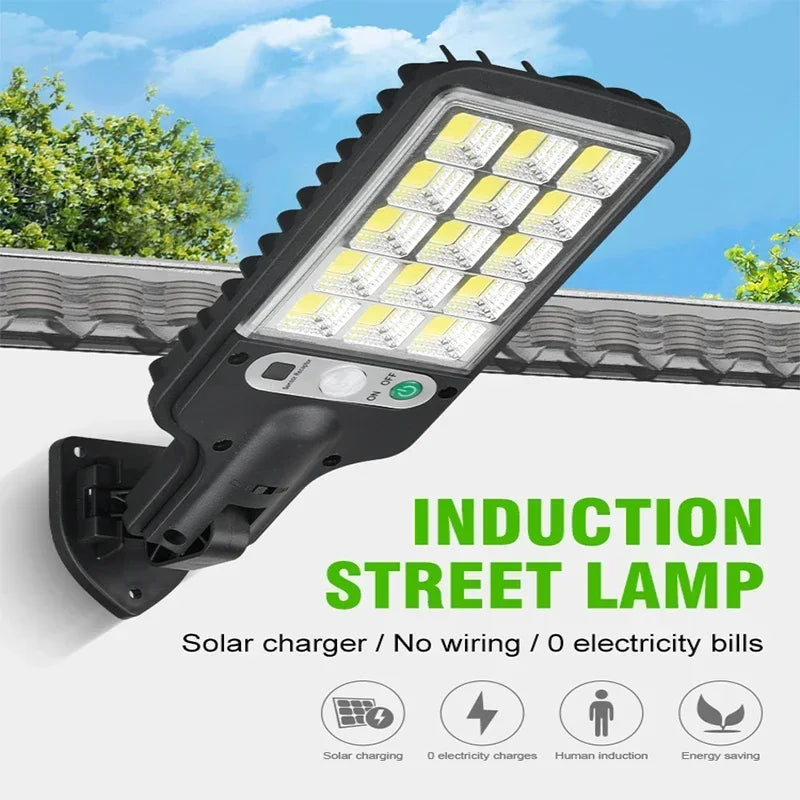 Solar Motion Sensor Street Light 3 Modes IP65 Waterproof