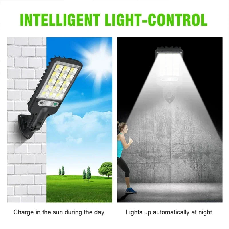 Solar Motion Sensor Street Light 3 Modes IP65 Waterproof