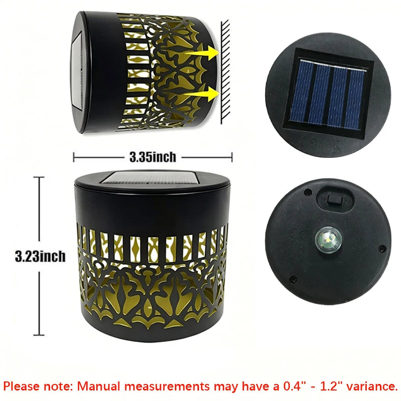 Solar Mandala Sunflower Wall Light Outdoor Garden Decor