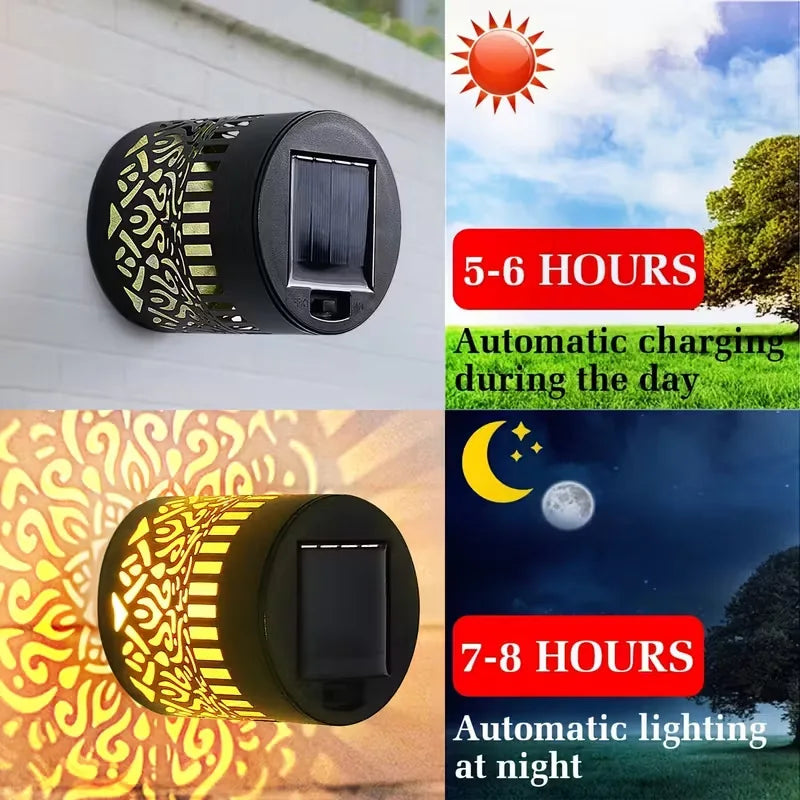 Solar Mandala Sunflower Wall Light Outdoor Garden Decor