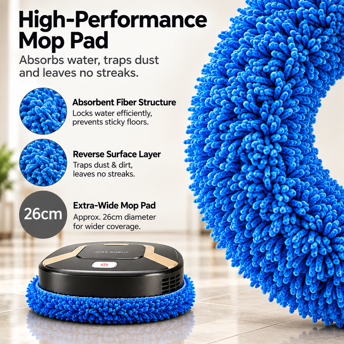 MIRA ROBOT – Smart Automatic Floor Mop