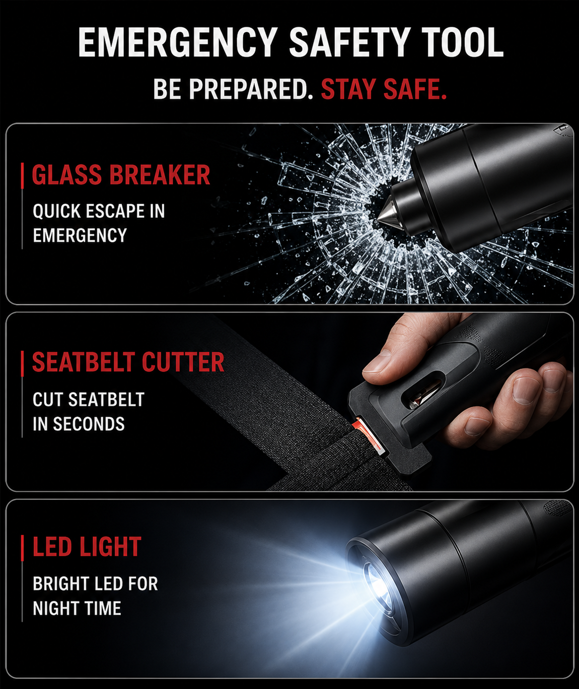 Kavach 8-in-1 Pro | Cordless Emergency Safety & Cleaning Tool