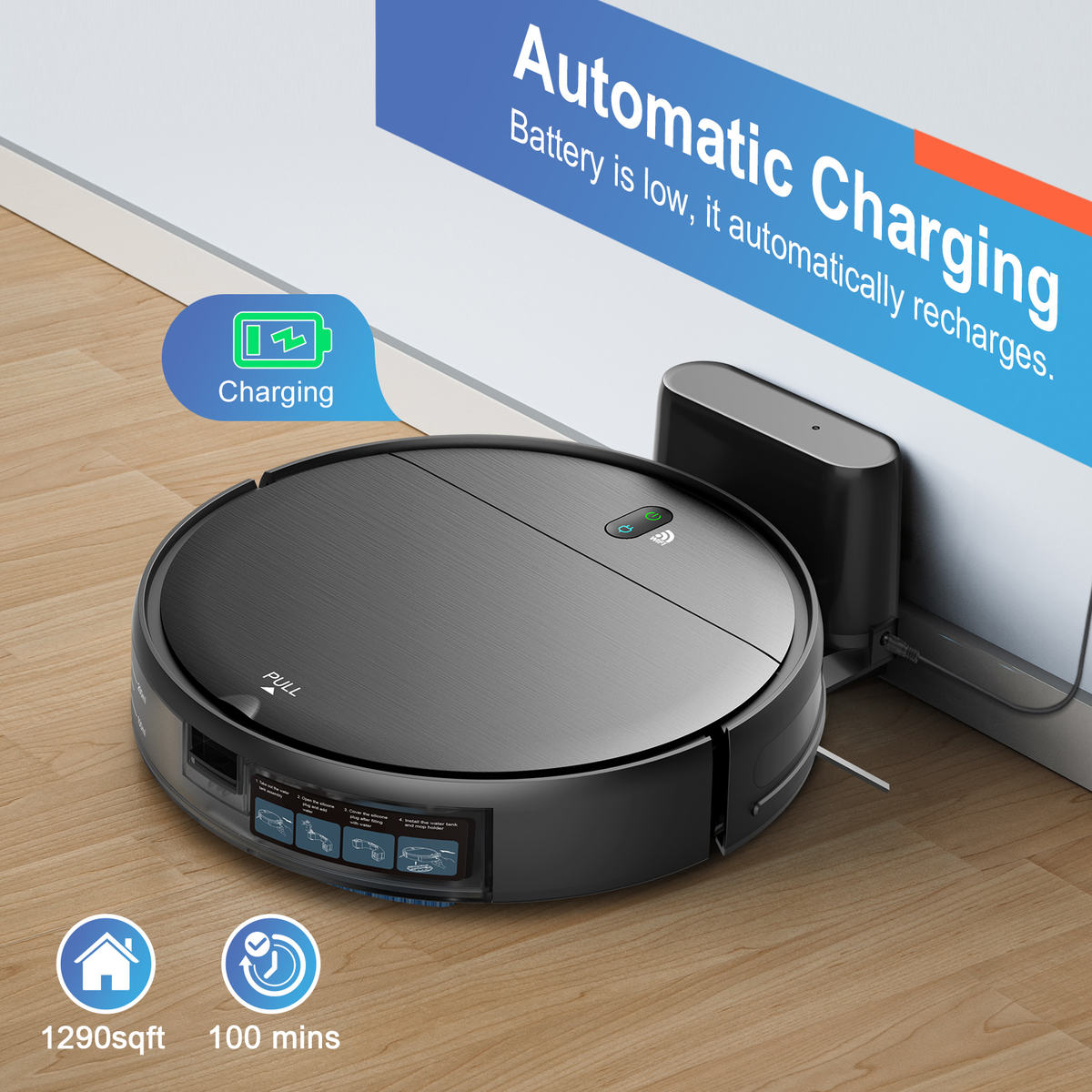 Smart Robot Vacuum & Mop – 5000 Pa Suction, Laser Navigation, App & Alexa Control